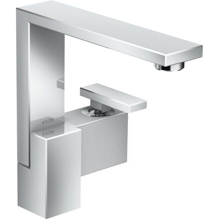 Змішувач для умивальника AXOR Edge 190 Push-Open, з алмазною огранюванням, хром (46021000)