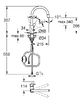 Grohe Змішувач для кухні BauCurve 30547000