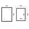 Дзеркало Qtap Mideya Classic 600х800 з LED-підсвічуванням Touch, з антизапотіванням, з годинником, димером, рег. яскравості QT2078F6151W