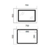 Дзеркало Qtap Cardinal 500х700 з LED-підсвічуванням Touch, з антизапотіванням, з димером, рег. темп. кольору (3000-6500K) Reverse QT0478C5070