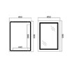 Дзеркало Qtap Cardinal 650х900 з LED-підсвічуванням Touch, з антизапотіванням, з димером, рег. темп. кольору (3000-6500K) Reverse QT0478C6590
