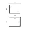 Дзеркало Qtap Cardinal 1000х800 з LED-підсвічуванням Touch, з антизапотіванням, з димером, рег. темп. кольору (3000-6500K) QT0478C10080