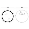 Дзеркало Lidz Aria R800 з LED-підсвічуванням Touch, з антизапотіванням, з димером, рег. яскравості LD78LR800