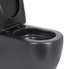 Унітаз підлоговий Qtap Robin Ultra Quiet безобідковий з сидінням Soft-close MATT BLACK QT13226083AMB