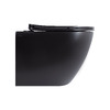 Унітаз підвісний Qtap Robin New Ultra Quiet безобідковий з сидінням Soft-close MATT BLACK QT13332381АSMB