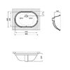 Раковина Qtap Stork 565x385x210 White QT15110522W