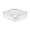 Комплект Qtap Stork: Раковина накладна квадратна 430x430x120 мм White + Донний клапан PU02