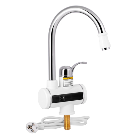 Акційний набір Lidz Warm (4+1): Проточний кран-водонагрівач кухонний (95 00 058) White / Chrome