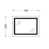 Дзеркало Qtap Mideya (DC-F613) 700х500 з LED-підсвічуванням Touch, з антизапотіванням, димером QT2078NCF7050W