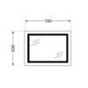 Дзеркало Qtap Mideya (DC-F614) 700х500 з LED-підсвічуванням Touch, з антизапотіванням, димером QT2078NCF07050W