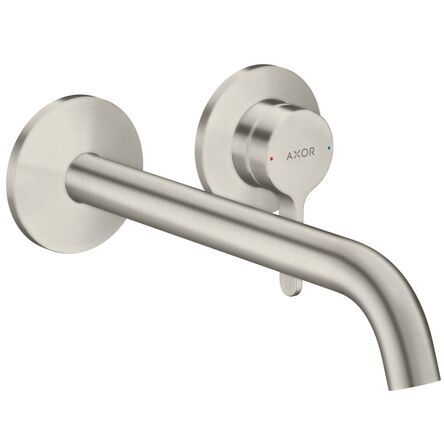 Змішувач для умивальника AXOR One 220 зі стіни, Stainless Steel Optic (48120800)