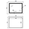 Дзеркало Lidz Kubis (KU1) 900х700 з LED-підсвічуванням Touch, з антизапотіванням, з димером, рег. яскравості LD78LF904907048451