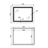 Дзеркало Lidz Kubis (KU2) 900х700 з LED-підсвічуванням Touch, з антизапотіванням, з димером, рег. яскравості LD78LF904907048452