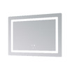 Дзеркало Lidz Kubis (KU2) 900х700 з LED-підсвічуванням Touch, з антизапотіванням, з димером, рег. яскравості LD78LF904907048452