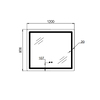 Дзеркало Qtap Mideya MI1) 1200х800 з LED-підсвічуванням Touch, з антизапотіванням, димером, рег. яскравості QT2078F12080