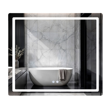 Дзеркало Qtap Mideya (MI2)  800х700 з LED-підсвічуванням Touch, з антизапотіванням, з димером, рег. яскравості QT2078NCF807048476
