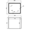 Дзеркало Qtap Mideya (MI2) 800х700 з LED-підсвічуванням Touch, з антизапотіванням, з димером, рег. яскравості QT2078NCF807048476
