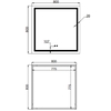Дзеркало Qtap Mideya (MI1) 800x800 з LED-підсвічуванням Touch, з антизапотіванням, димером, рег. яскравості QT2078NCF808048477