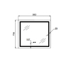 Дзеркало Qtap Mideya (MI2) 900х700 з LED-підсвічуванням Touch, з антизапотіванням, з димером, рег. яскравості QT2078NCF9070