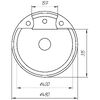 Гранітна мийка Globus Lux GURON графіт 480мм-А0001