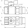 Quality Professional Кран кульовий з американкою Q PROFESSIONAL QP003 PN40 1? антипротікання, Білий метелик