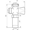 Quality Professional Кран вентильний для пральної машини Q PROFESSIONAL 3/4?x3/4?x3/4? з подовжувачем NV-QP170