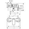 Hansgrohe REBRIS S змішувач для душу, чорний матовий - 72640670