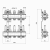 Колектор Icma 1" 5 виходів, з витратомірами №K013 - 87K013PQ06