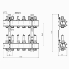 Колектор Icma 1" 6 виходів, з витратомірами №K013 - 87K013PK06
