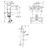 Hansgrohe VERNIS SHAPE набор смесителей для ванны, раковина 100 (71561000+71450000+26533400) - 71561111