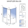 душова кабіна Rea Whistler 90x120 безпечне скло, прозоре (REA-K8971)