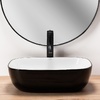 умивальник Rea Belinda 33,5x46,5 black & white (REA-U6332)