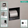 Тримач туалетного паперу Hansgrohe XtraStoris Rock з вмонтованим йоршиком, дверцятами під плитку, Matt Black (56062670)