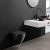 чаша унитаза Rea Carlo Mini Flat  black gloss без ободка, сиденье дюропласт медленно падающее (REA-C8936)