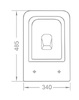 Imprese KUBIK унитаз подвесной (48,5*34*36,5 см, twist, сиденье duroplast) - c06810233TW