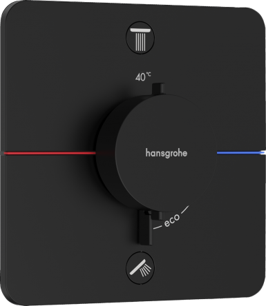 Hansgrohe SHOWER SELECT COMFORT Q термостат для 2х споживачів, СМ, колір чорний матовий - 15583670