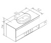Imprese BLACK EDGE тумба подвесная 90см со столешницей 1 ящик, белая - f32119W(1)