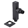 Набір Кран напівобертовий кутовий з американкою Solomon LUX 1/2? CUBE BLACK 8888 (1уп)