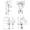 Hansgrohe LOGIS LOOP набір змішувачів для ванни, умивальник 100 + кухня (71151000+71244000+26553400+31820000) - 1172019