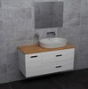 Roca VICTORIA BASIC MODULAR комплект 89см: тумба 59см під накладний умивальник; модуль 30см із дверцятами; стільниця89 см; колір:білий/білий/дуб - A85657580D