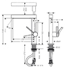 Hansgrohe FINORIS змішувач для раковини 230 c висувним виливом (2 струї), колір чорний матовий,76063670 - 76063670