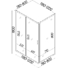 Душова кабіна прямокутна без піддона NISA N120TB.Mosaic Bravo (1уп.)