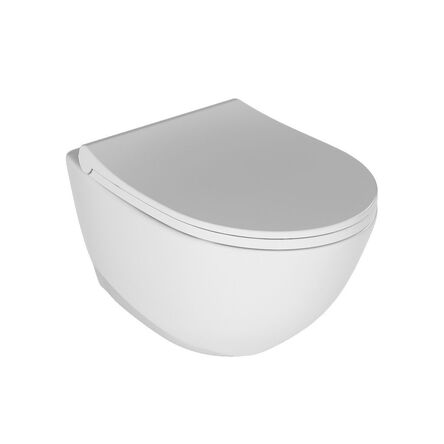 Підвісний унітаз з кришкою Quarter Bath Concorde безободковий, білий (70CO03052.00.1.3.01/30SCR.03.02.03.)