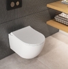 Унітаз підвісний безободковий з кришкою Quarter Bath Deep, білий (70DE03054.00.1.3.01/30SCD.03.02..WG)