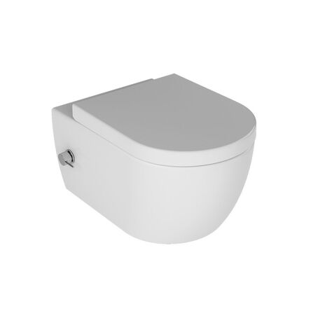 Унітаз-біде підвісний безободковий з кришкою Quarter Bath Deep, білий (70DE03054.00.4.3.02/30SCD.01.02.03.)