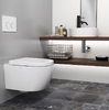 Унітаз-біде підвісний безободковий з кришкою Quarter Bath Deep, білий (70DE03054.00.4.3.02/30SCD.01.02.03.)