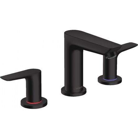 Змішувач для умивальника Hansgrohe Talis E на 3 отвори, чорний матовий (71733670)