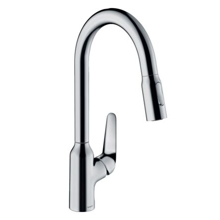 Змішувач для кухні Hansgrohe Focus M42-H220 2Jet з висувним виливом, Sbox, хром (71820000)