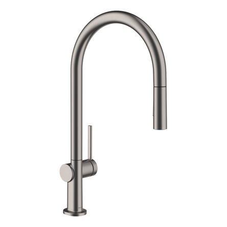 Змішувач для кухні Hansgrohe Talis M54 210 2jet з витяжним виливом, Brushed Black Chrome (72800340)