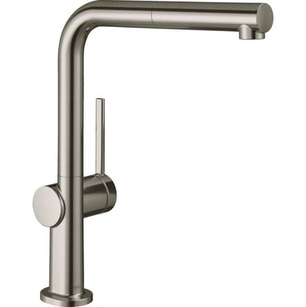 Кухонний змішувач Hansgrohe Talis 270 1jet з витяжним виливом Sbox, сталевий (72809800)